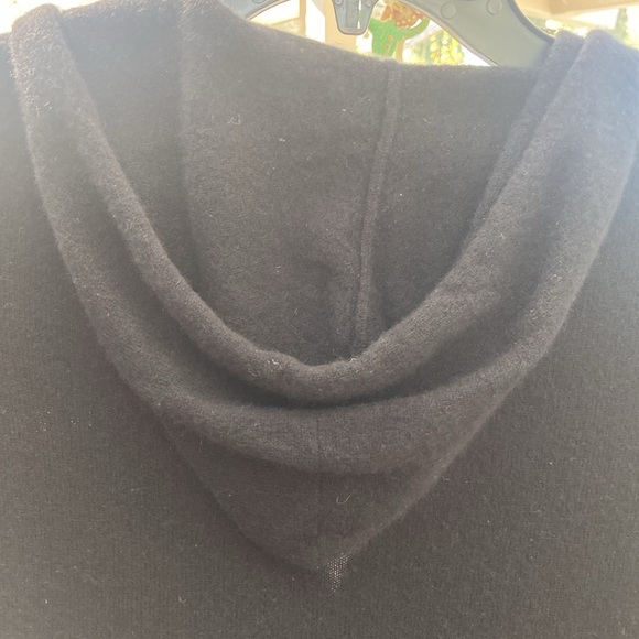 Juicy Couture Black Cashmere Sporty Hooded Zip Sweater - Picture 3 of 9